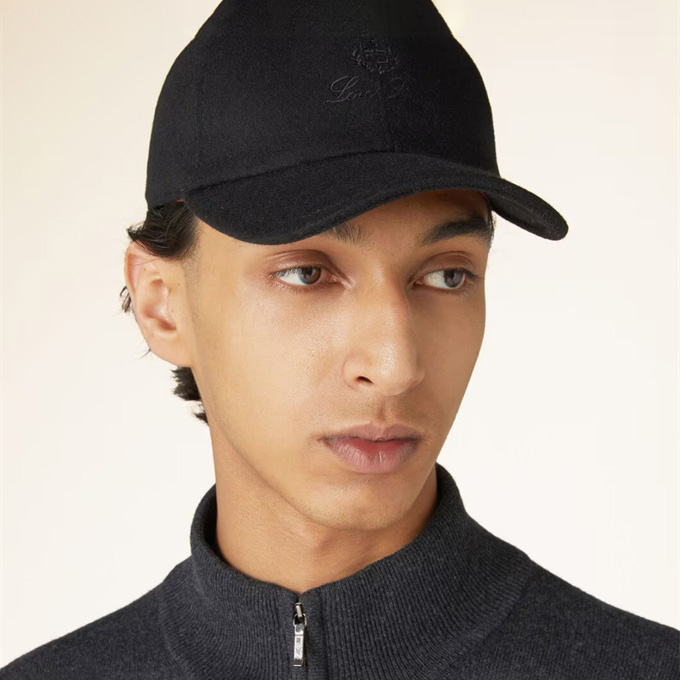 loro piana cashmere embroidered baseball cap